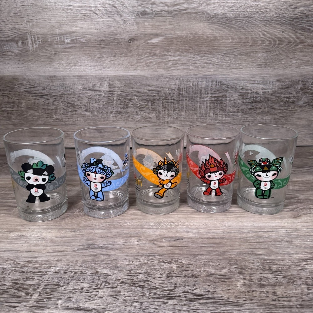 Olympic games Beijing‎ China 2008 McDonald's Glass *** Set of 5 !!!